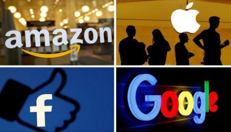  شعارات شركات جوجل وأبل وفيسبوك وأمازون - رويترز 