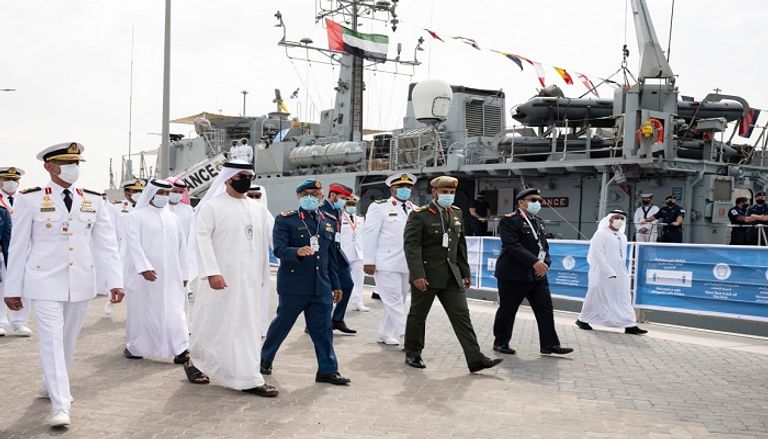 جولة الشيخ حامد بن زايد آل نهيان في معرض الدفاع البحري "نافدكس 2021" 