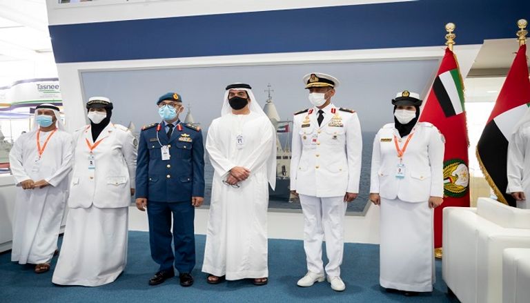 جولة الشيخ حامد بن زايد آل نهيان في معرض الدفاع البحري "نافدكس 2021" 
