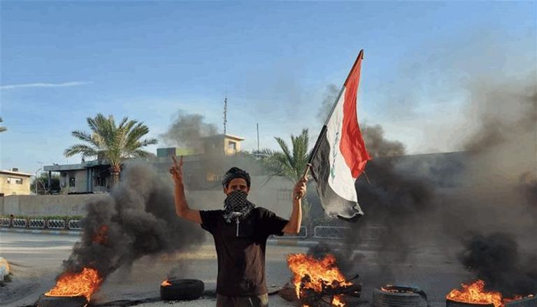 جانب من الاحتجاجات التي تشهدها محافظة ذي قار العراقية