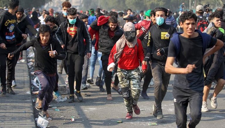 جانب من الاحتجاجات التي تشهدها محافظة ذي قار العراقية