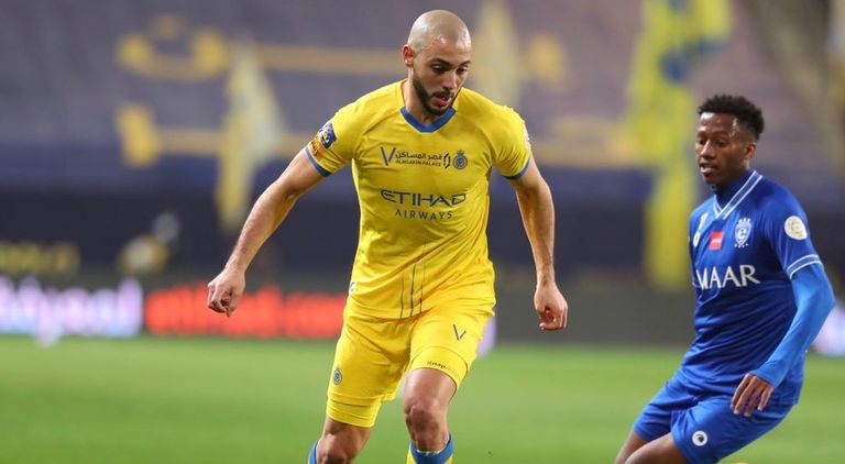 النصر ضد الهلال بيتروس لاعب النصر وسالم الدوسري لاعب الهلال