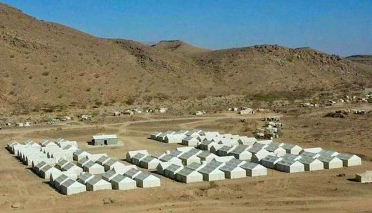 مخيم نزوح في بلدة الخانق بمحافظة مأرب