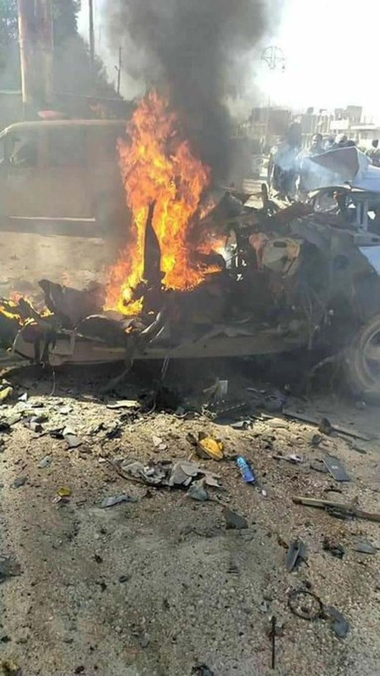 صورة للانفجار بثتها وكالة الأنباء السورية