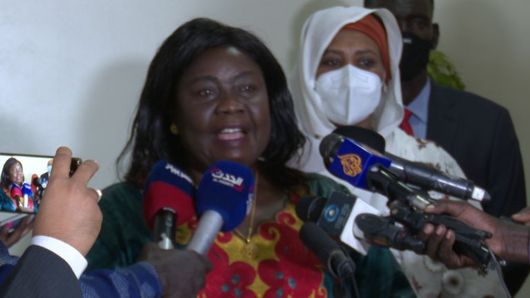 وزيرة خارجية السودان مريم الصادق المهدي في جوبا