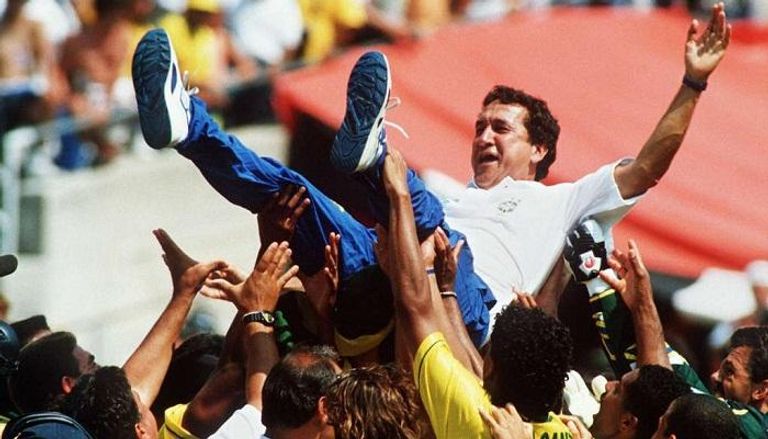 كارلوس ألبرتو بيريرا عقب إحراز كأس العالم 1994