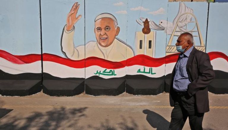 جدارية للبابا فرنسيس في بغداد