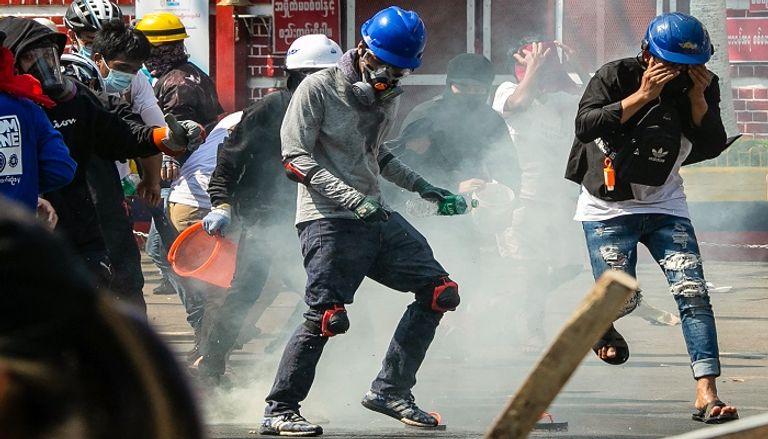 احتجاجات متواصلة في ميانمار ضد الانقلاب- أ.ف.ب