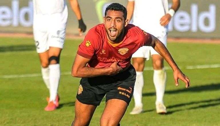 أحمد ياسر ريان مهاجم الأهلي المعار لسيراميكا كليوباترا بيراميدز ضد المصري