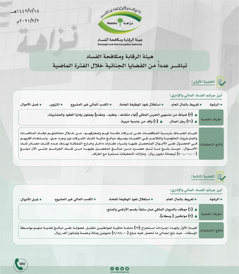 شعار هيئة الرقابة ومكافحة الفساد السعودية