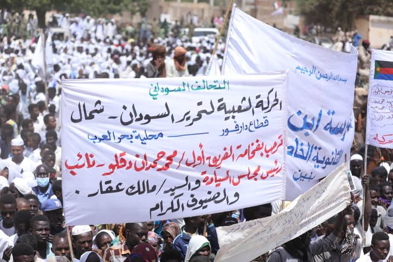 جانب من مراسم افتتاح مستشفى الشيخ محمد بن زايد في دارفور 