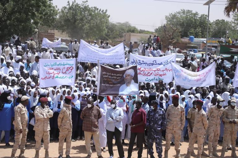 جانب من مراسم افتتاح مستشفى الشيخ محمد بن زايد في دارفور 