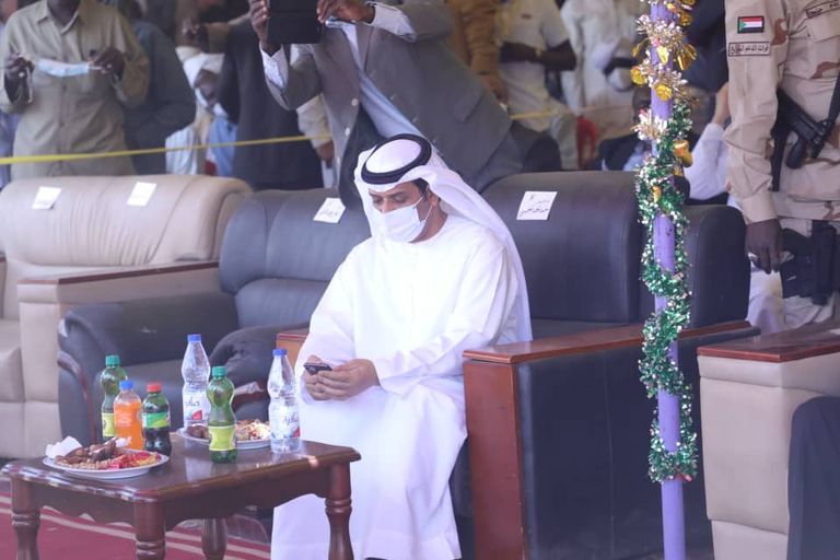 جانب من مراسم افتتاح مستشفى الشيخ محمد بن زايد في دارفور 