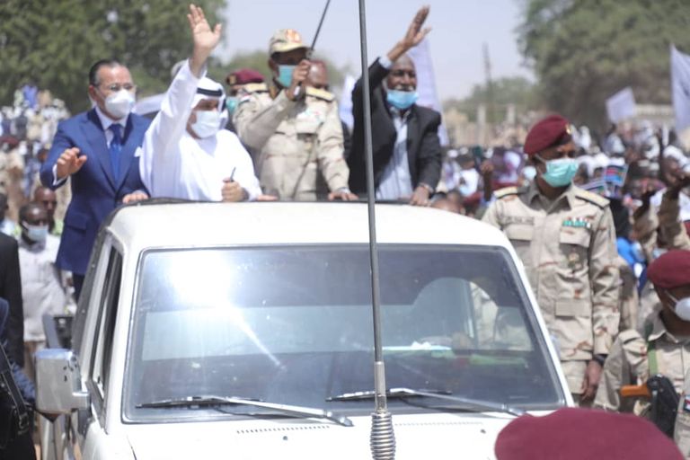 جانب من مراسم افتتاح مستشفى الشيخ محمد بن زايد في دارفور 