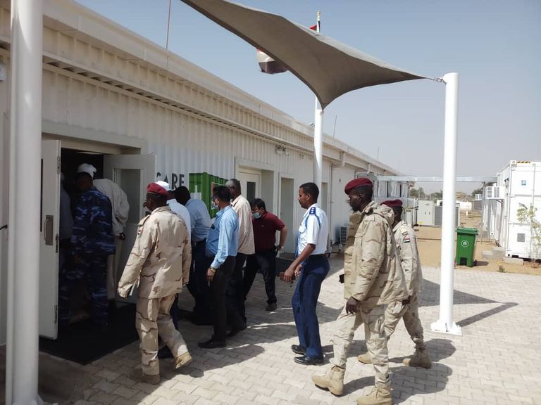 جانب من مراسم افتتاح مستشفى الشيخ محمد بن زايد في دارفور 