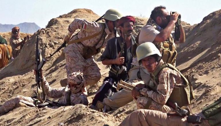 جنود للجيش اليمني أثناء المعارك شرقي البلاد