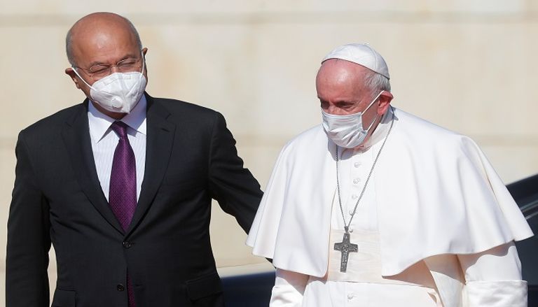 الرئيس العراقي يستقبل بابا الفاتيكان