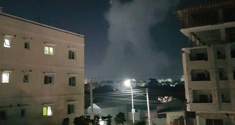 الهجوم الانتحاري وسط مقديشو لقطة بعيدة للهجوم الانتحاري بمقديشو