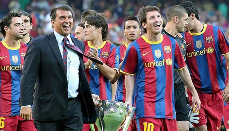 ليونيل ميسي وخوان لابورتا