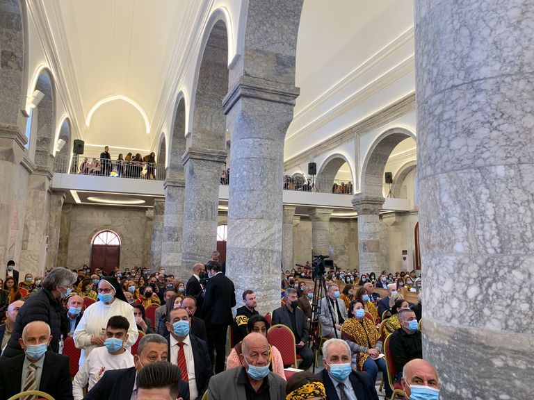 استعدادات كنيسة الطاهرة الكبرى لاستقبال البابا فرنسيس البابا فرنسيس في ساحة