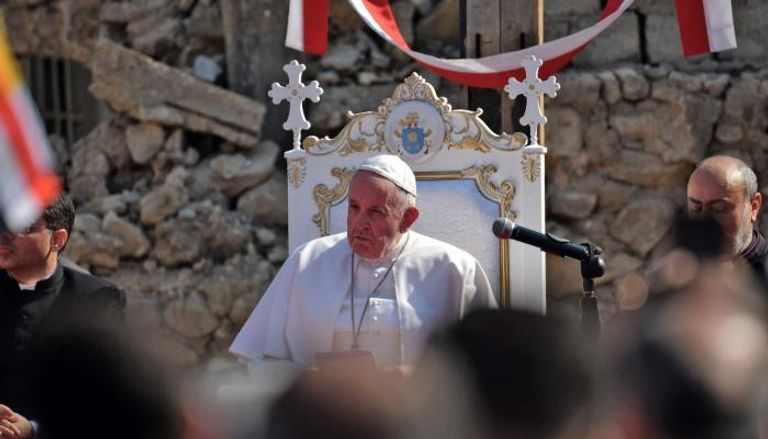 البابا فرنسيس يلقي كلمة في ساحة 