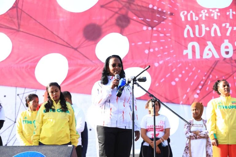 جانب من المهرجان الرياضي في إثيوبيا