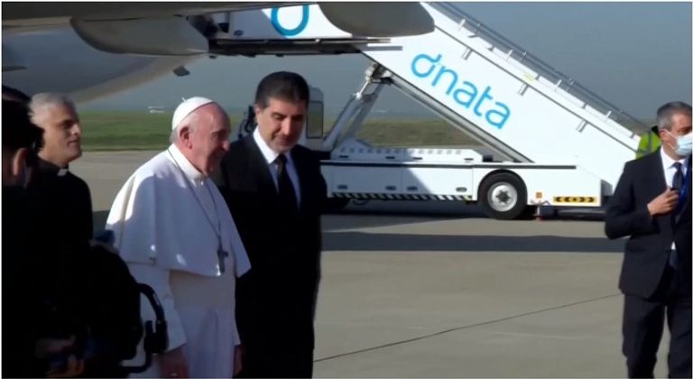 بارزاني يستقبل بابا الفاتيكان