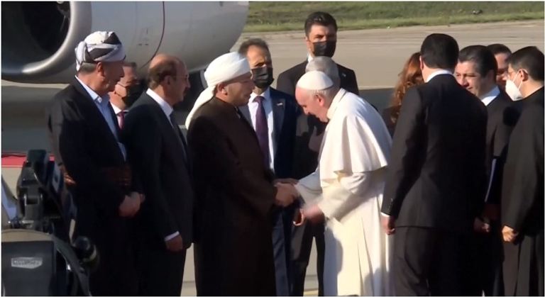 بارزاني يستقبل بابا الفاتيكان