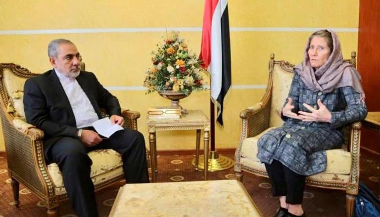 رئيسة الصليب الأحمر الدولي لليمن تلتقي مندوب إيران لدى الحوثي
