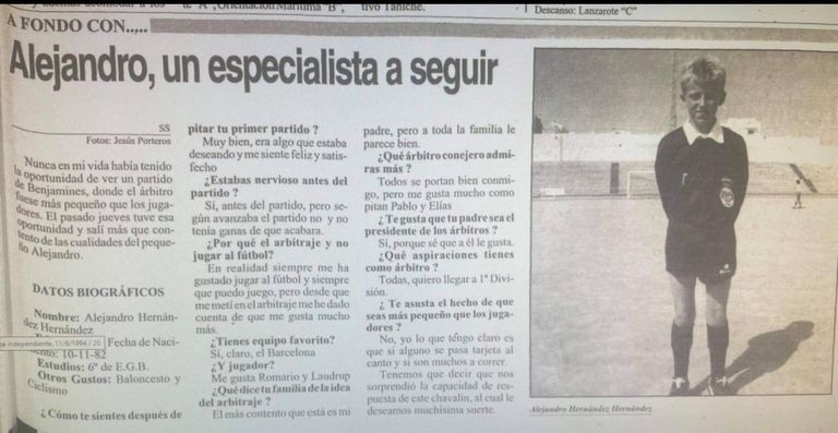 هيرنانديز هيرنانديز أليخاندرو هيرنانديز هيرنانديز حكم ديربي مدريد الأخير