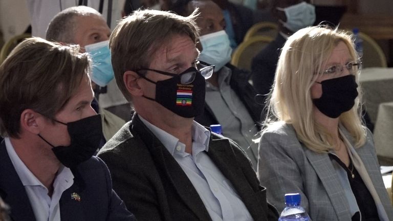 جانب من مشاركة الدبلوماسيين والسفراء الأجانب في زيارة إقليم تجراي