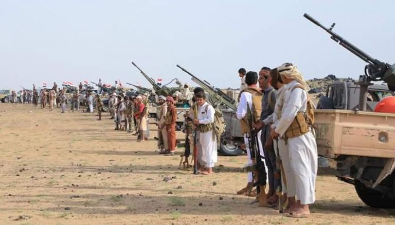 قبائل مأرب أثناء النفير لمواجهة الحوثي