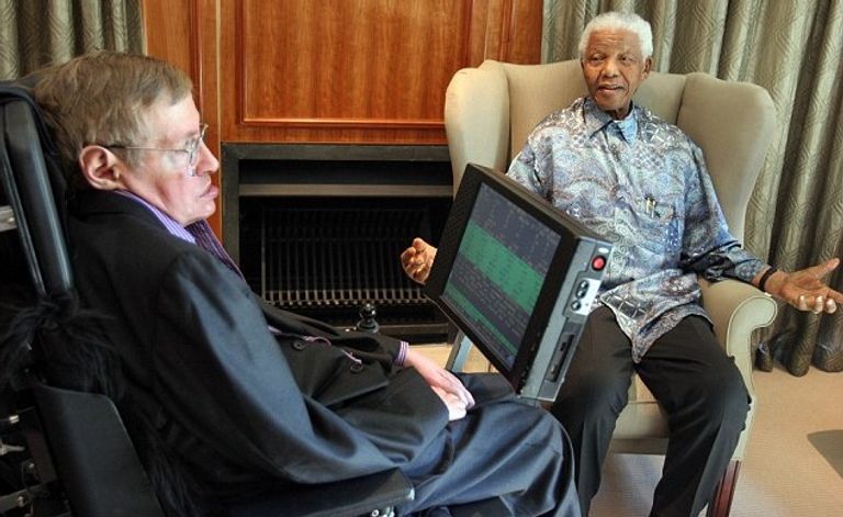 ستيفن هوكينج ونيلسون مانديلا ستيفن هوكينج