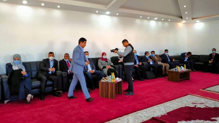 جانب من وصول الوفود المشاركة في جلسة حلف اليمين (سفير الاتحاد الأوروبي)