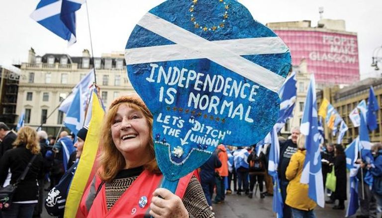 مظاهرة سابقة مؤيدة لاستقلال اسكتلندا