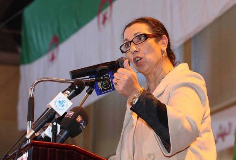 لويزة حنون رئيسة حزب العمال المعارض بالجزائر - أرشيفية