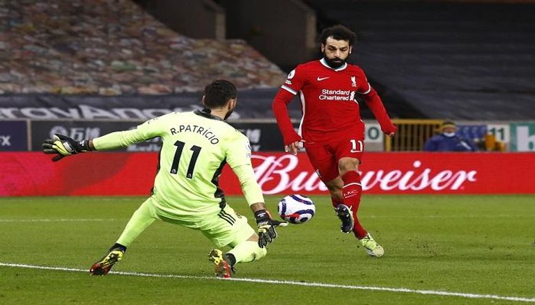 كرة محمد صلاح إصابة روي باتريسيو حارس ولفرهامبتون