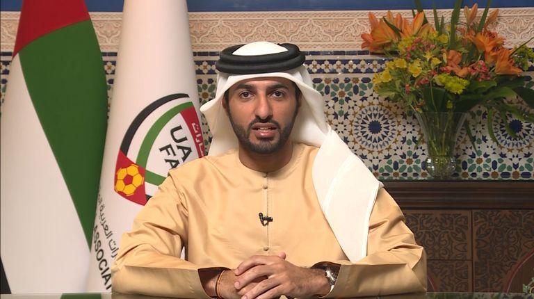 الشيخ راشد بن حميد النعيمي رئيس اتحاد الإمارات لكرة القدم منتخب الإمارات لكرة القدم