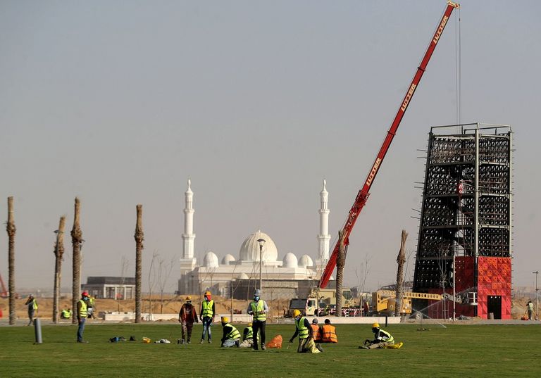 مشهد من الجو لعاصمة مصر الإدارية الجديدة