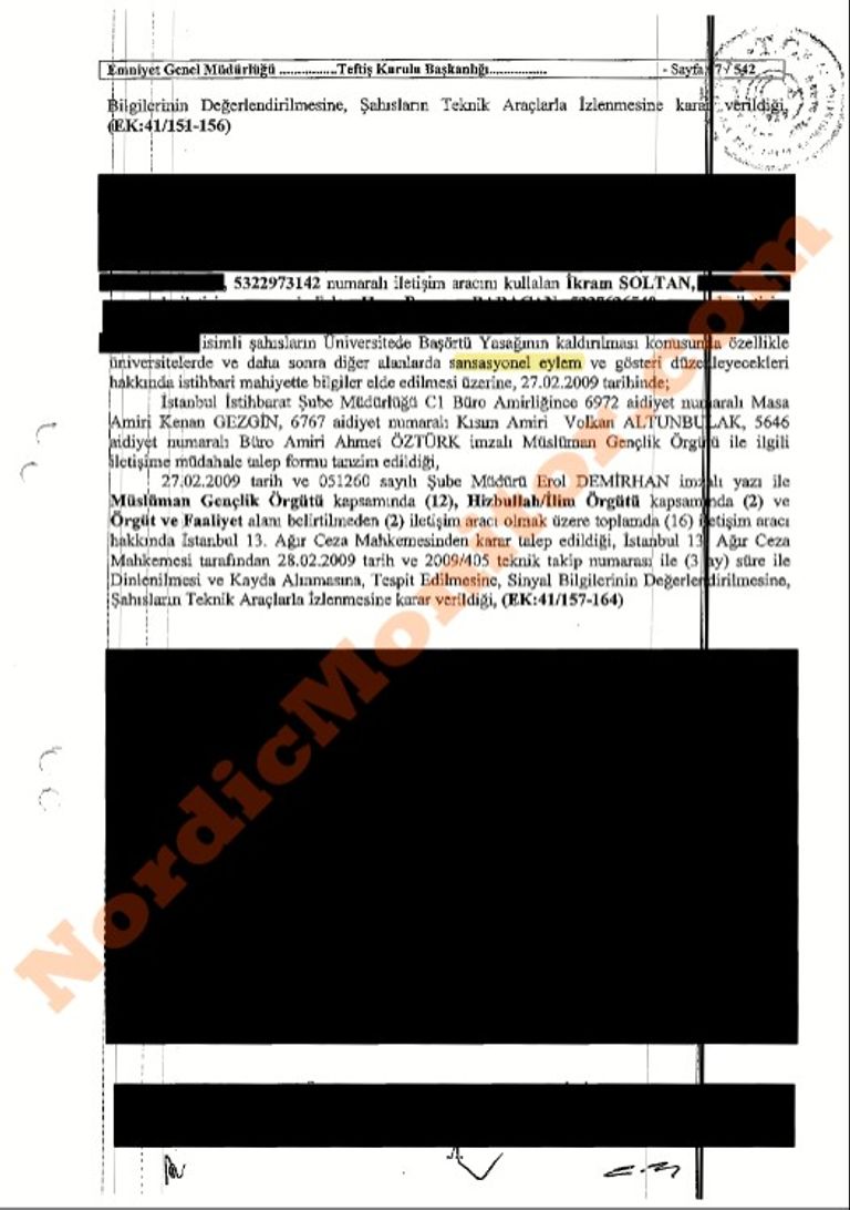 مذكرة التنصت على سلطان الرئيس التركي رجب طيب أردوغان