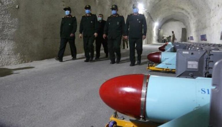 داخل أنفاق الصواريخ التي كشف عنها الحرس الثوري المعارضة كشفت عن موقعين للصواريخ الباليستية الإيرانية