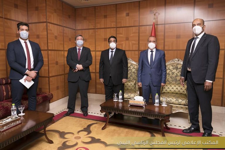 السفير الإسباني في ليبيا وأعضاء المجلس الرئاسي