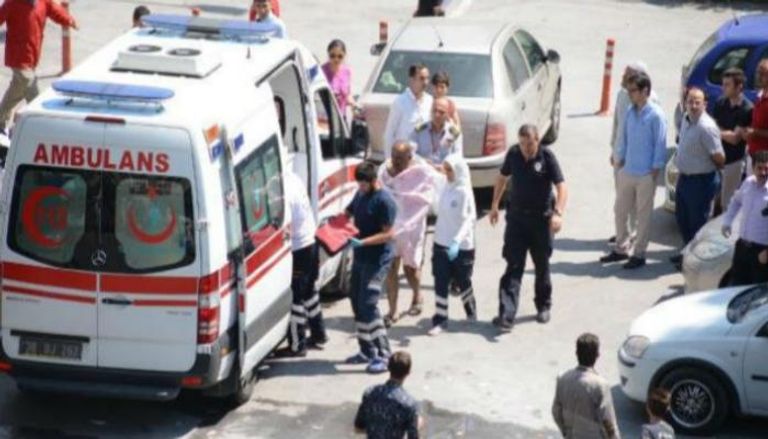 تم نقل المواطن إلى أحد المستشفيات لعلاجه من الحروق 