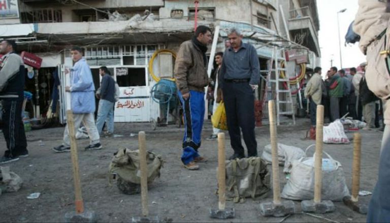 تجمع عمال بناء في العاصمة بغداد