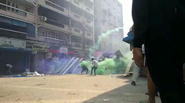 مسيرة احتجاجية في ميانمار - أرشيفية
