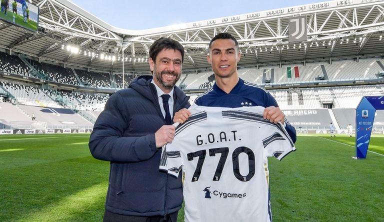 كريستيانو رونالدو وأندريا أنييلي يوفنتوس ضد بينيفينتو