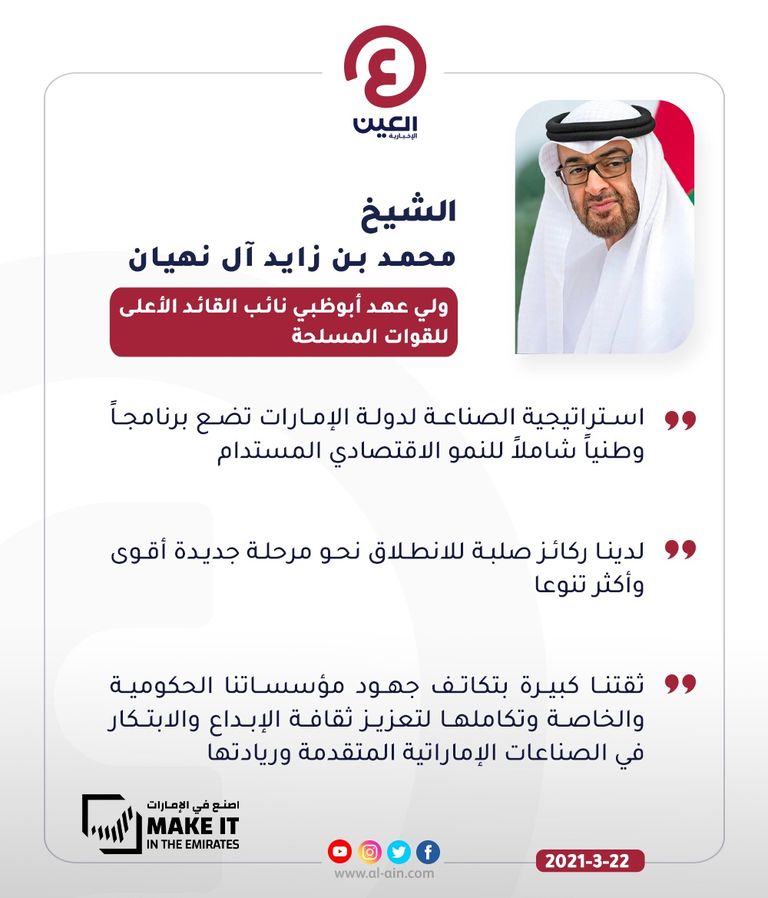 الشيخ محمد بن زايد آل نهيان ولي عهد أبوظبي