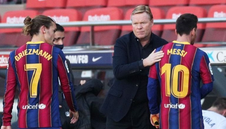 فريق برشلونة ليونيل ميسي قائد برشلونة