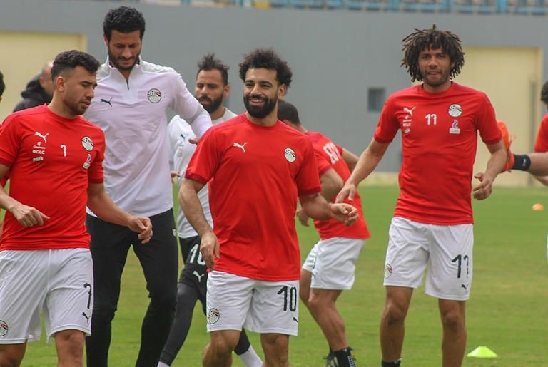 محمد صلاح نجم ليفربول في معسكر منتخب مصر