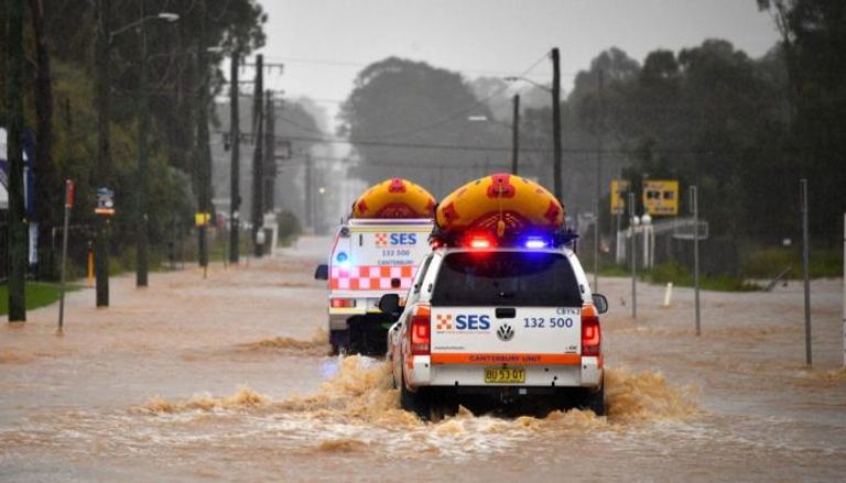 أمطار غزيرة اجتاحت ولاية نيو ساوث ويلز بشرق أستراليا